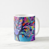 Abstrakter Kristallbaum Kaffeetasse (VorderseiteRechts)