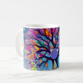 Abstrakter Kristallbaum Kaffeetasse (Vorderseite Links)