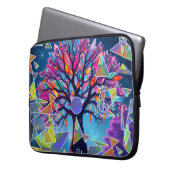 Abstrakter Kristallbaum Laptopschutzhülle (Vorderseite Links)