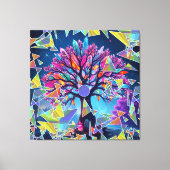 Abstrakter Kristallbaum Leinwanddruck (Vorderseite)