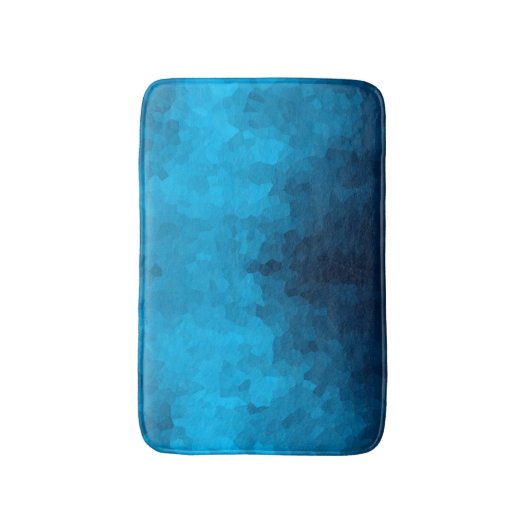 Abstrakter kristallisierter blauer Hintergrund Badematte (Vorderseite Vertikal)