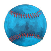 Abstrakter kristallisierter blauer Hintergrund Baseball (Rückseite)