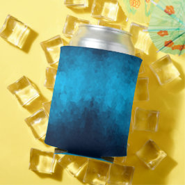 Abstrakter kristallisierter blauer Hintergrund Dosenkühler