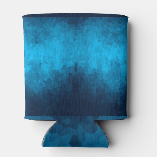 Abstrakter kristallisierter blauer Hintergrund Dosenkühler (Rückseite)