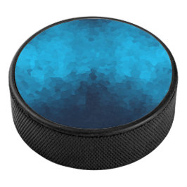 Abstrakter kristallisierter blauer Hintergrund Eishockey Puck