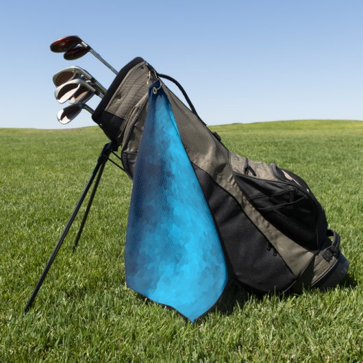 Abstrakter kristallisierter blauer Hintergrund Golfhandtuch (Gras)