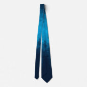 Abstrakter kristallisierter blauer Hintergrund Krawatte (Rückseite)
