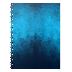 Abstrakter kristallisierter blauer Hintergrund Notizblock