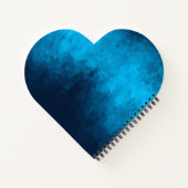 Abstrakter kristallisierter blauer Hintergrund Notizblock (Rückseite)