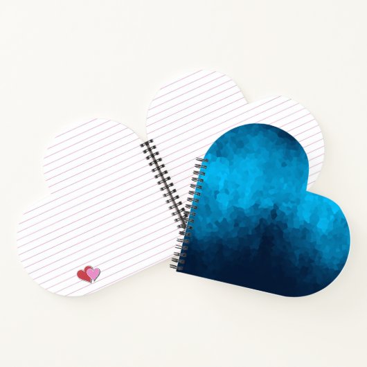 Abstrakter kristallisierter blauer Hintergrund Notizblock (Innenseite)