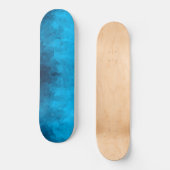 Abstrakter kristallisierter blauer Hintergrund Skateboard (Vorderseite)