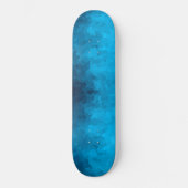 Abstrakter kristallisierter blauer Hintergrund Skateboard (Vorderseite)