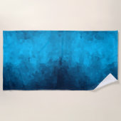 Abstrakter kristallisierter blauer Hintergrund Strandtuch (Vorderseite)
