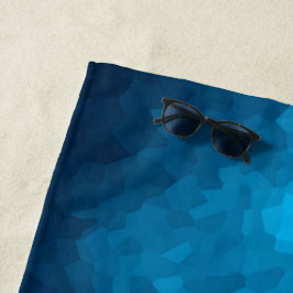 Abstrakter kristallisierter blauer Hintergrund Strandtuch