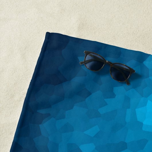 Abstrakter kristallisierter blauer Hintergrund Strandtuch (Beispiel)