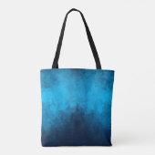 Abstrakter kristallisierter blauer Hintergrund Tasche (Rückseite)