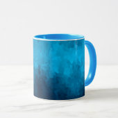 Abstrakter kristallisierter blauer Hintergrund Tasse (VorderseiteRechts)