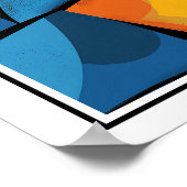 Abstrakter kubanischer Stil Poster (Ecke)