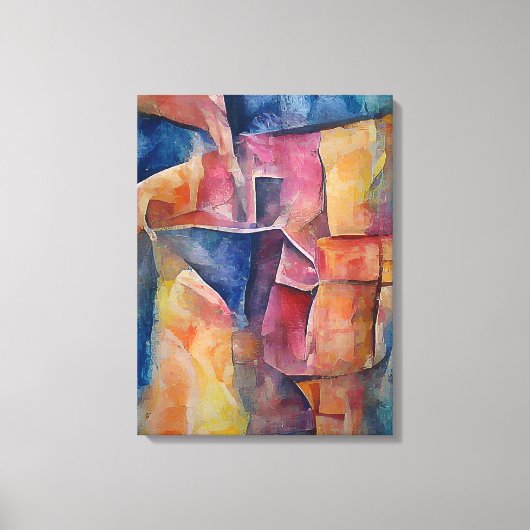 Abstrakter Kubismus - Eine Leinwanddruck (Vorderseite)