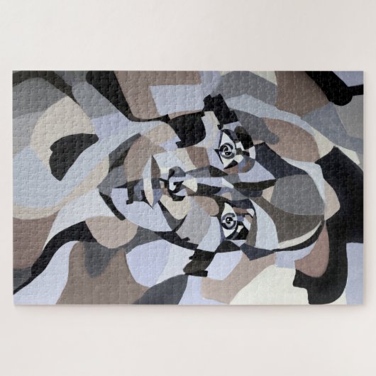 Abstrakter Kubismus Figurative Geometric Jigsaw Pu Puzzle (Horizontal)