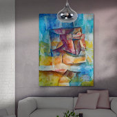 Abstrakter Kubismus - zwei Leinwanddruck