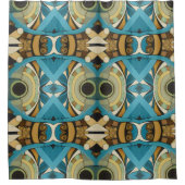 Abstrakter kubistischer Inspirierte Art Déco 10 Duschvorhang (Vorderseite)