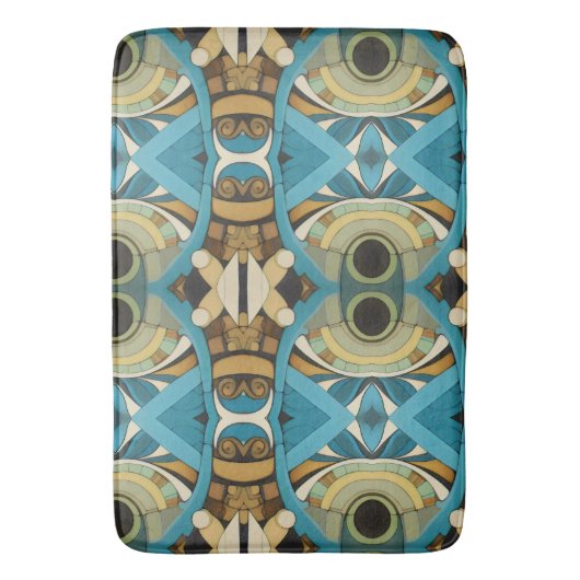 Abstrakter kubistischer Inspirierte Art Déco 1 Badematte (Vorderseite Vertikal)