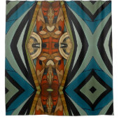 Abstrakter kubistischer Inspirierte Art Déco 5 Duschvorhang (Vorderseite)