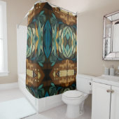 Abstrakter kubistischer Inspirierte Art Déco 7 Duschvorhang (Beispiel)