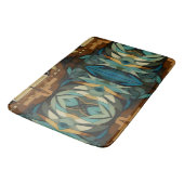 Abstrakter kubistischer Inspirierte Art Déco 8 Badematte (Schrägansicht)