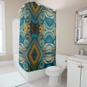 Abstrakter kubistischer Inspirierte Art Déco 9 Duschvorhang (Beispiel)