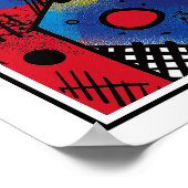 Abstrakter kubistischer Stil Poster (Ecke)