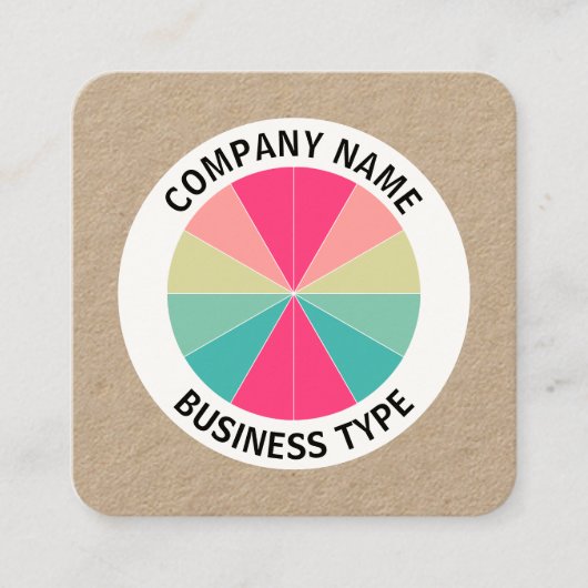 Abstrakter Kuchen 01 - kraft Quadratische Visitenkarte (Vorderseite)