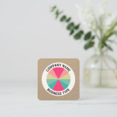 Abstrakter Kuchen 01 - kraft Quadratische Visitenkarte (Stehend Vorderseite)