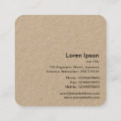 Abstrakter Kuchen 01 - kraft Quadratische Visitenkarte (Rückseite)