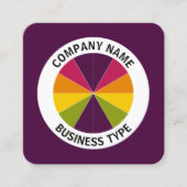 Abstrakter Kuchen 02 - Lila #4B083E Quadratische Visitenkarte (Vorderseite)