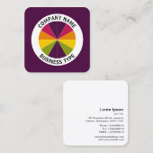 Abstrakter Kuchen 02 - Lila #4B083E Quadratische Visitenkarte (Vorne/Hinten)