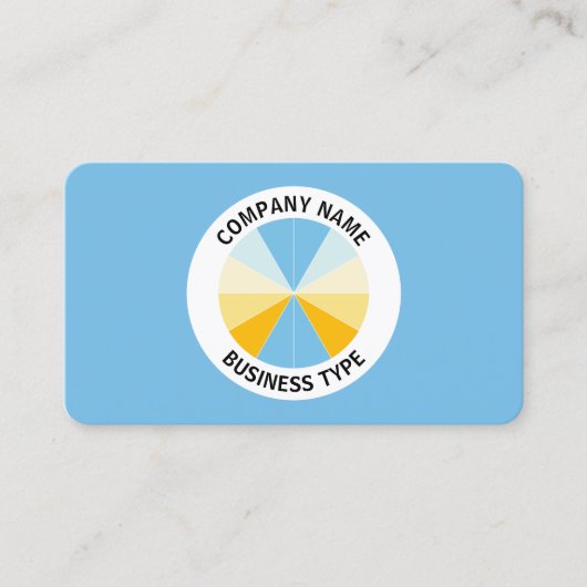 Abstrakter Kuchen 04 - Blue #76BCE5 Visitenkarte (Vorderseite)