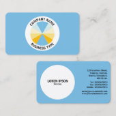Abstrakter Kuchen 04 - Blue #76BCE5 Visitenkarte (Vorne/Hinten)