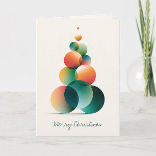 Abstrakter Kugeln Weihnachtsbaum Feiertagskarte