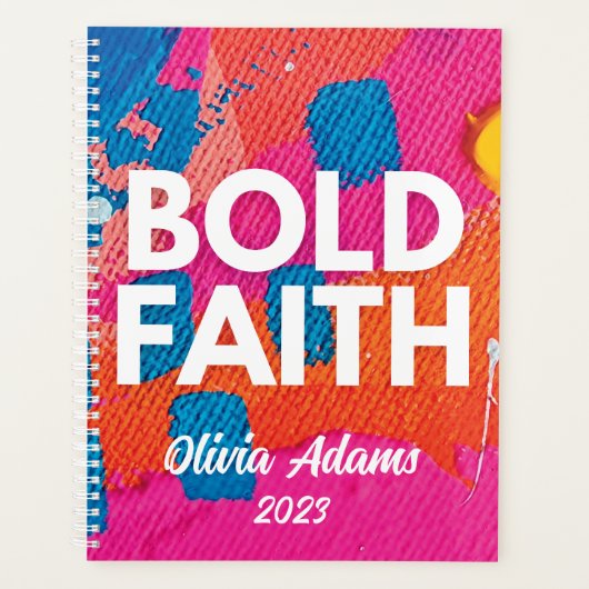 Abstrakter kühner Glaube Wochenmonatlich 2023 Plan Planer (Vorderseite)