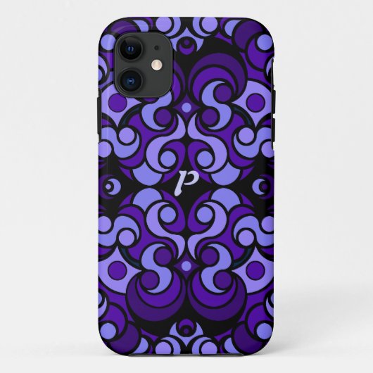 Abstrakter Kunst iPad Fall in Lila Case-Mate iPhone Hülle (Rückseite)