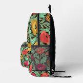 Abstrakter Kunst Mohn Monarch Rucksack (Rechts)