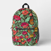 Abstrakter Kunst Mohn Monarch Rucksack (Vorderseite)