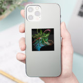 Abstrakter Kunst Raum Blumen Aufkleber (Telefon)
