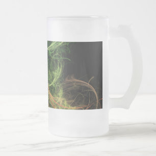 Abstrakter Kunst Raum Blumen Mattglas Bierglas
