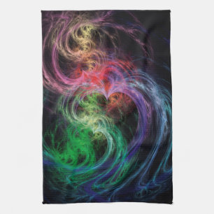 Abstrakter Kunst Raum Herzen Handtuch
