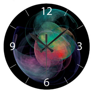 Abstrakter Kunst-Raum-Mantel Große Wanduhr