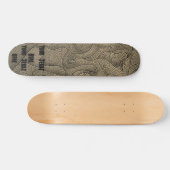 abstrakter Kunst Sepia, der einzigartigen retro Skateboard (Horizontal)