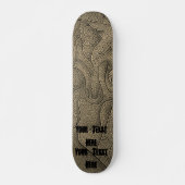 abstrakter Kunst Sepia, der einzigartigen retro Skateboard (Vorne)
